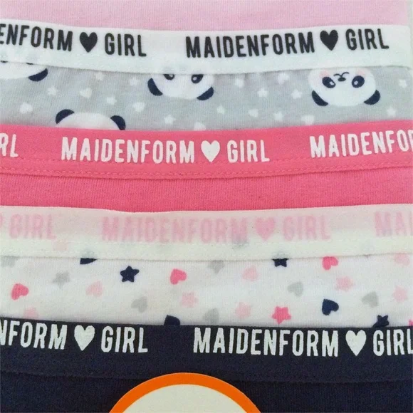 ⭐️ MAIDENFORM GIRL 5‑Pack Briefs Soft Cotton Underwear - Girls M (7/8) - NWT - Picture 8 of 11
